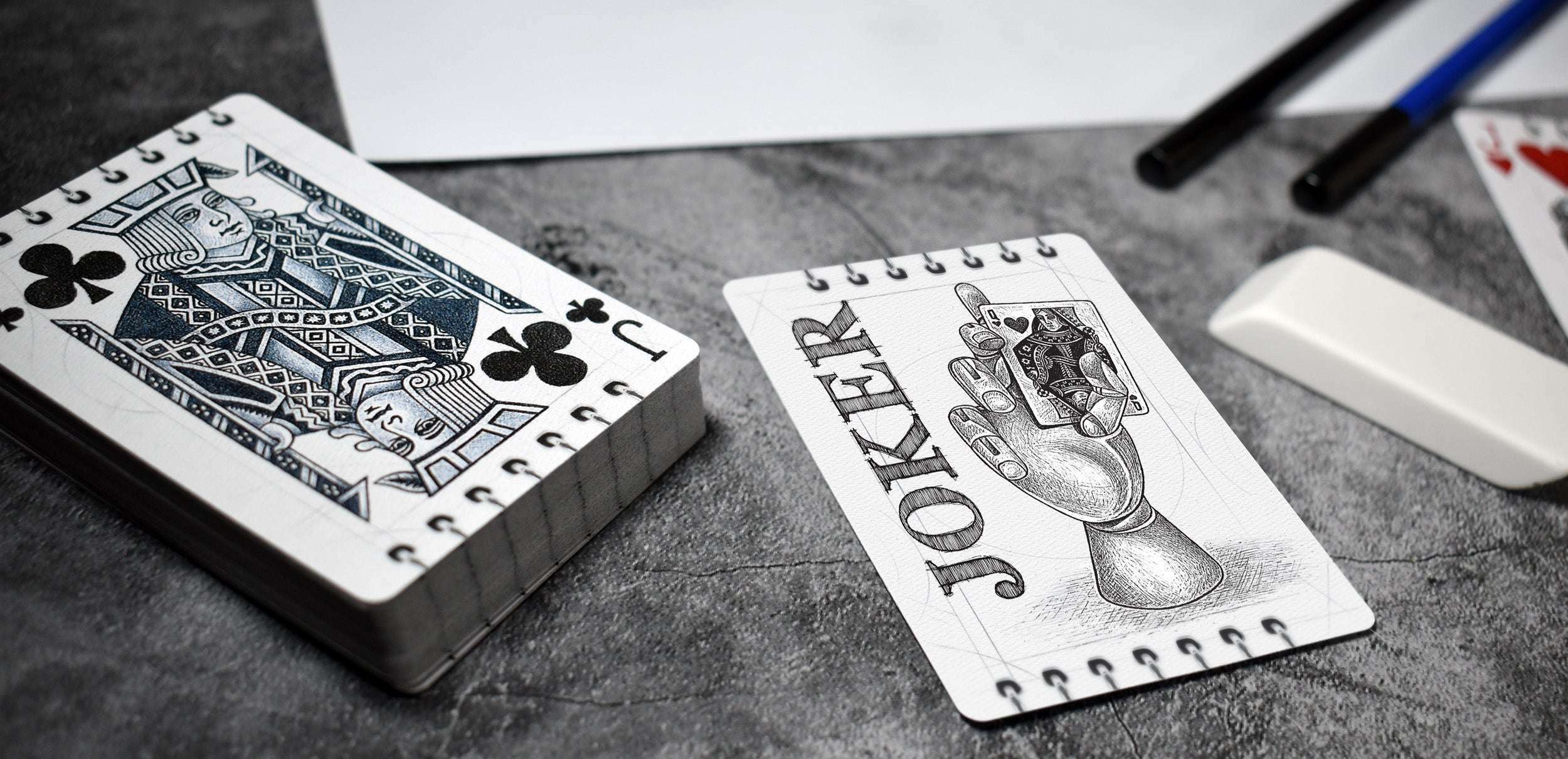 Sketch Gilded Bicycle Playing Cards
