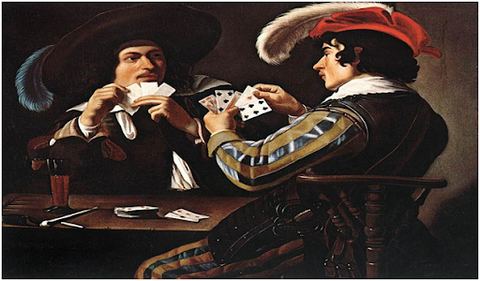 gentleman playing cards