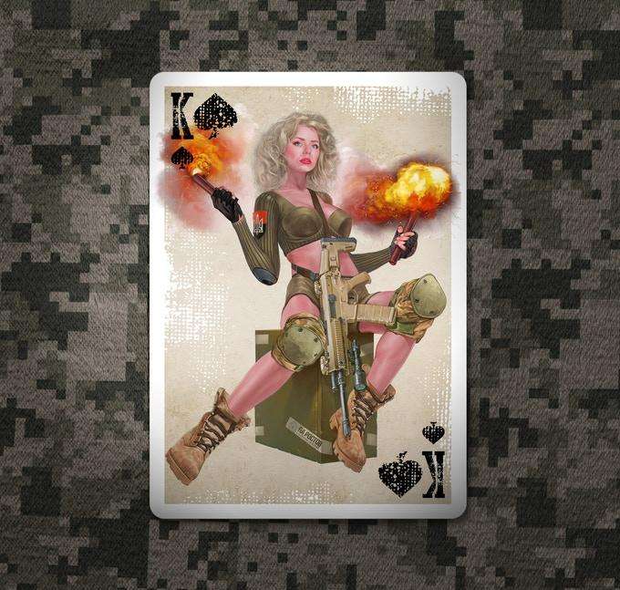 Military Pin-Up Playing Cards NPCC