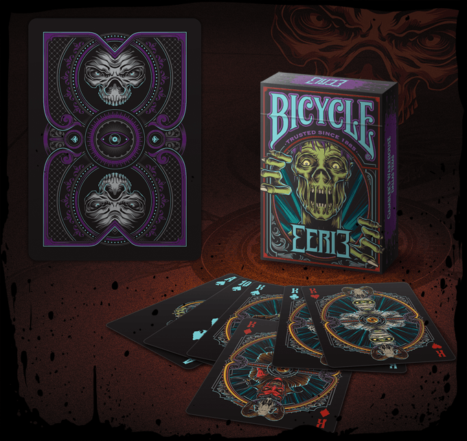 PlayingCardDecks.com-Eerie Bicycle Playing Cards - Red & Purple