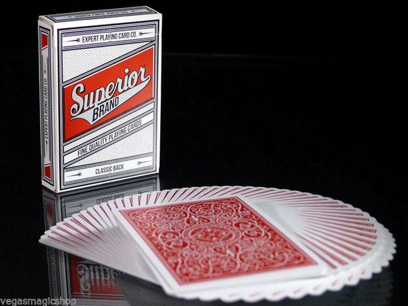 Superior Brand Red Classic Back Readers Playing Cards Deck EPCC