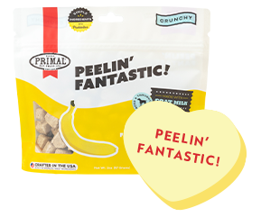 Image of product packaging for "Peelin' Fantastic" Dog treats