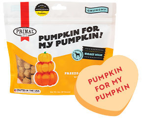 Image of product packaging for "Pumpkin for my Pumpkin" Dog treats