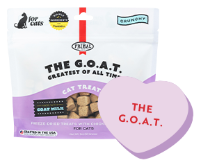 Image of The GOAT packaging, treats for cats