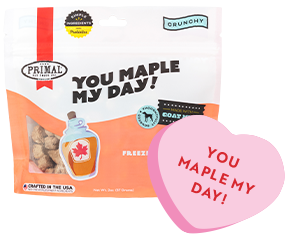 Image of product packaging for "You Maple My Day" Dog treats