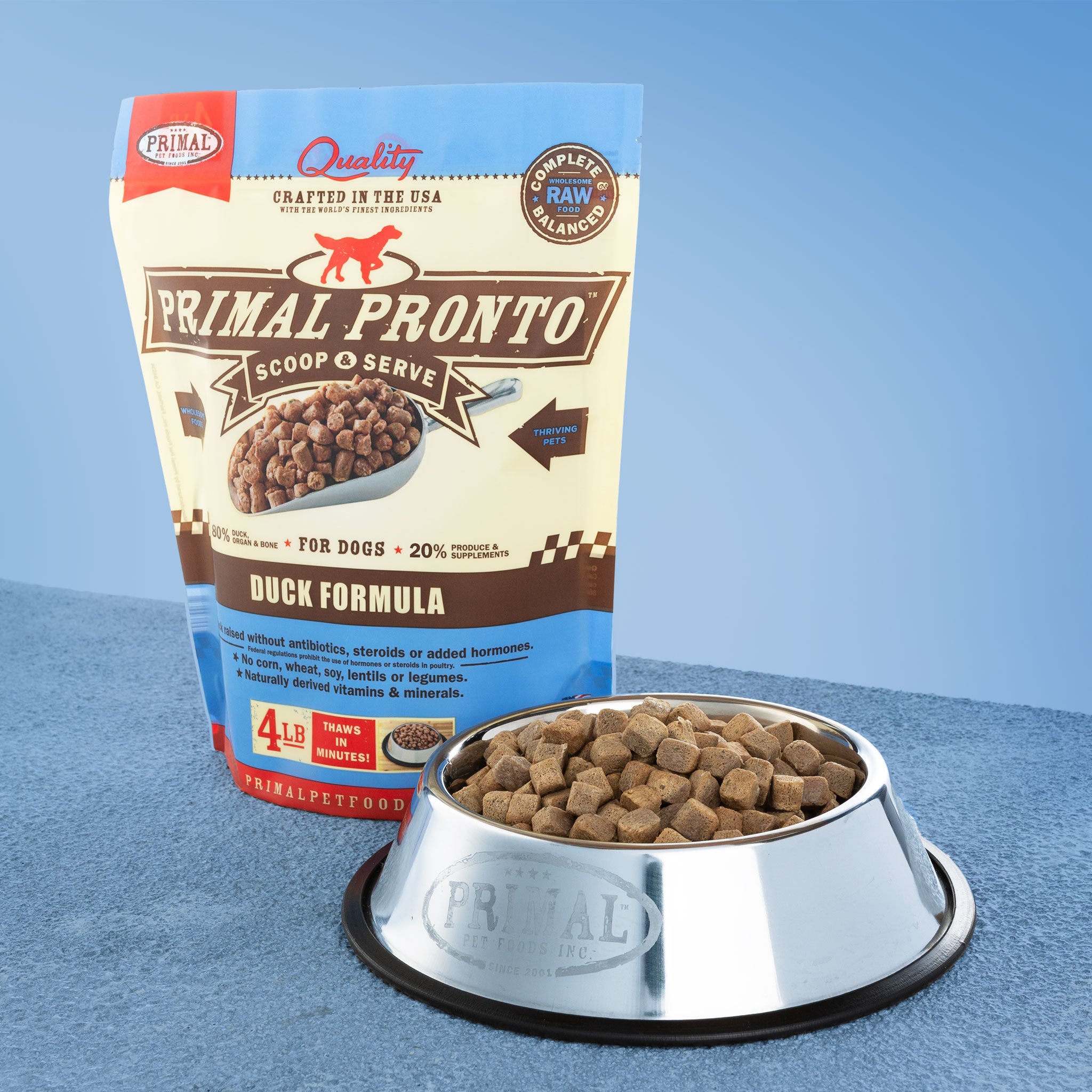 Canine Raw Frozen Pronto Duck Primal Pet Foods