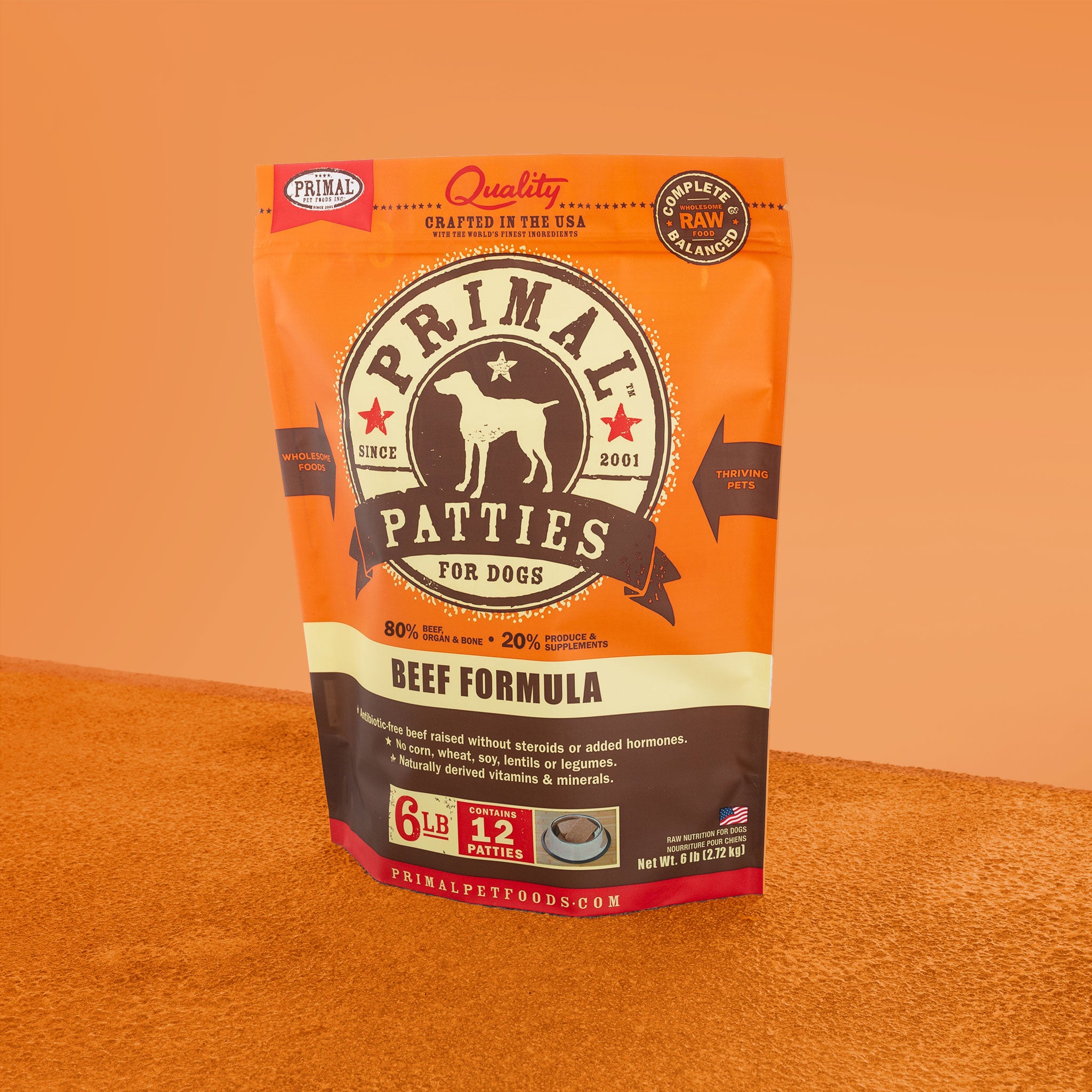 primal dog food patties