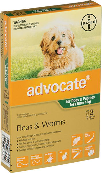 advocate dog wormer