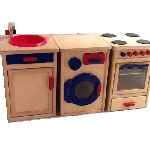 childrens kitchen with washing machine