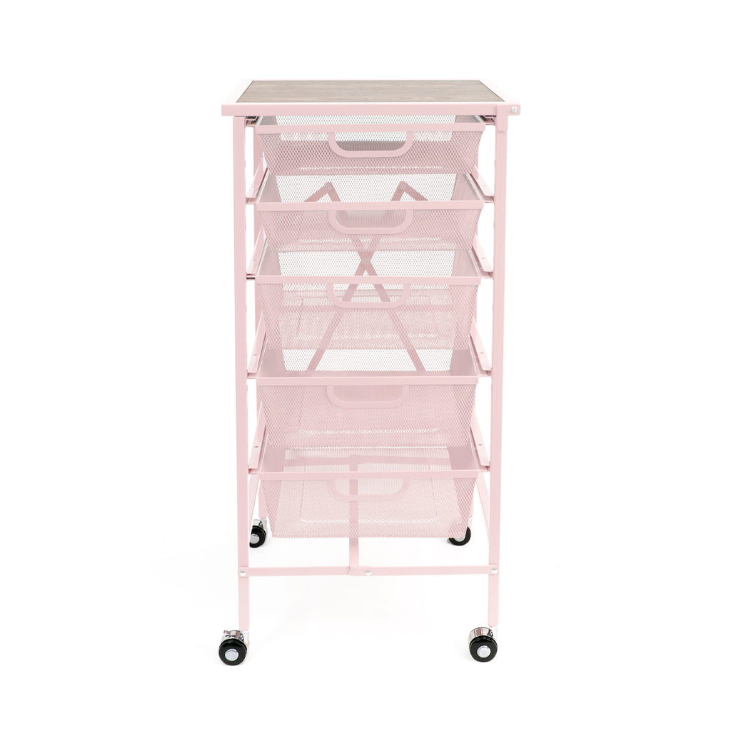 Origami Rack 5 Drawer Storage Rolling Cart For Crafting Organizing