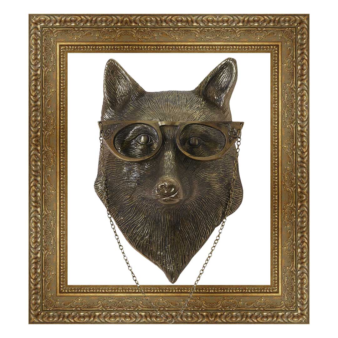 Eloise the Fox - Antique Gold Thick Frame