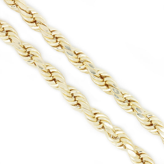 3.0mm Rope Chain (Diamond Cut) 22 inch / White Gold / 14K