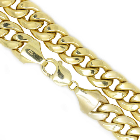 10K Yellow Gold 11.5mm Miami Cuban Chain Necklace 22 Inches - EliteFineJewelry