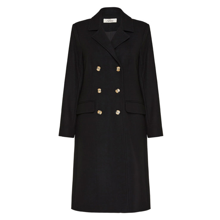 Belmont Wool Cashmere Coat - Black