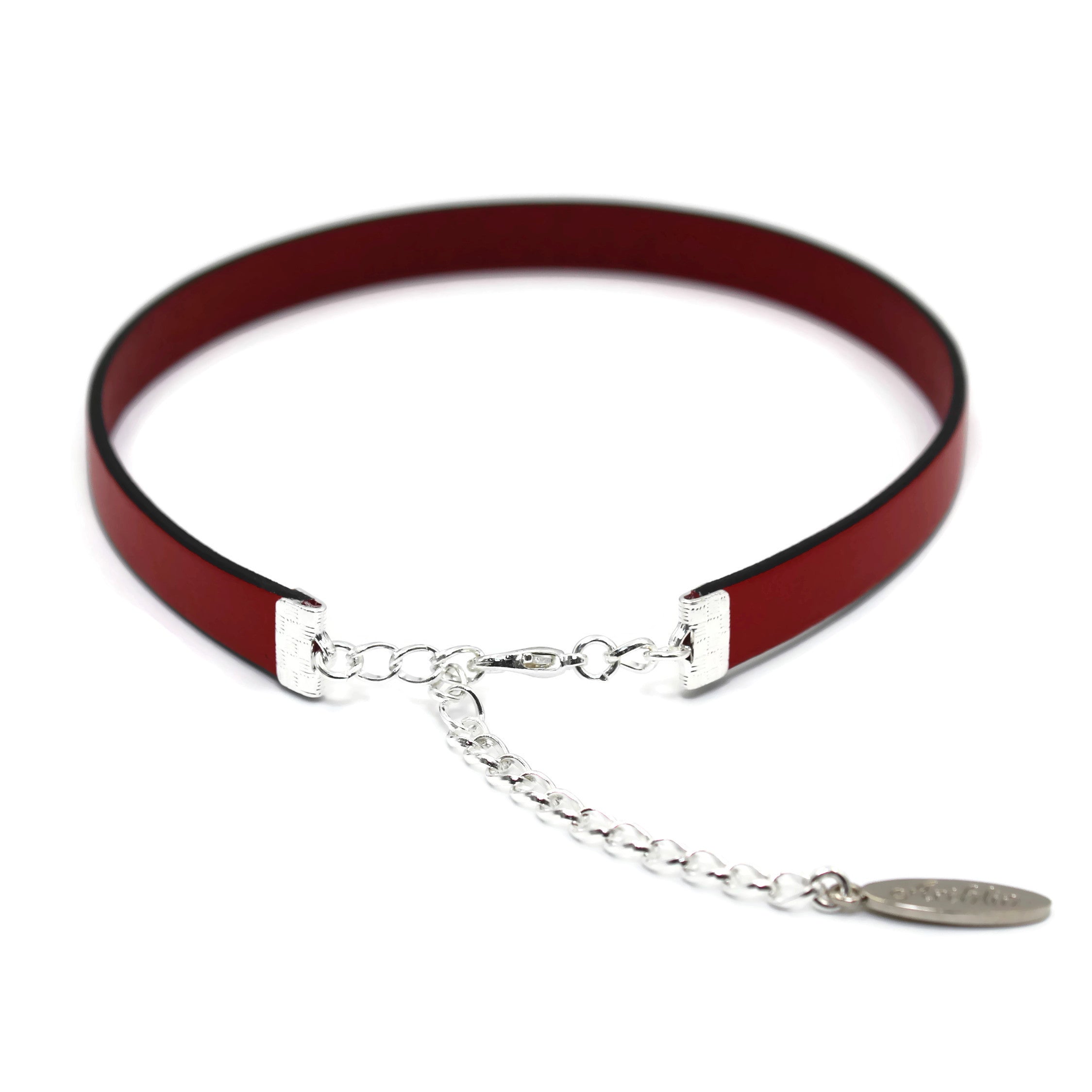 10mm Red Leather Choker