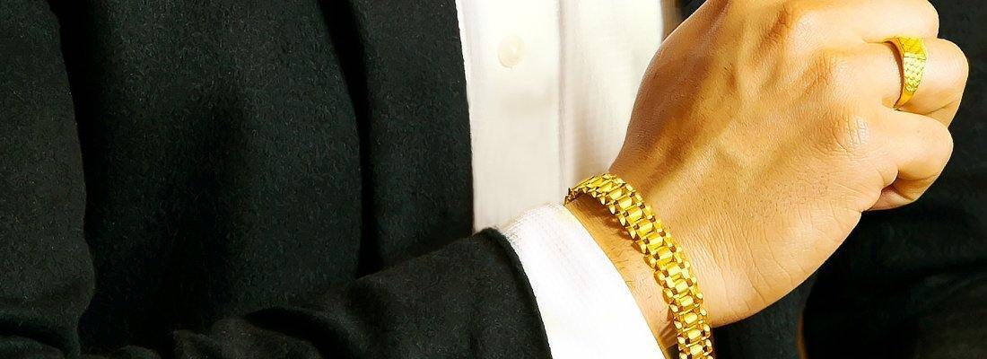 Buy Gold Bracelets For Men In Online India With Latest Designs