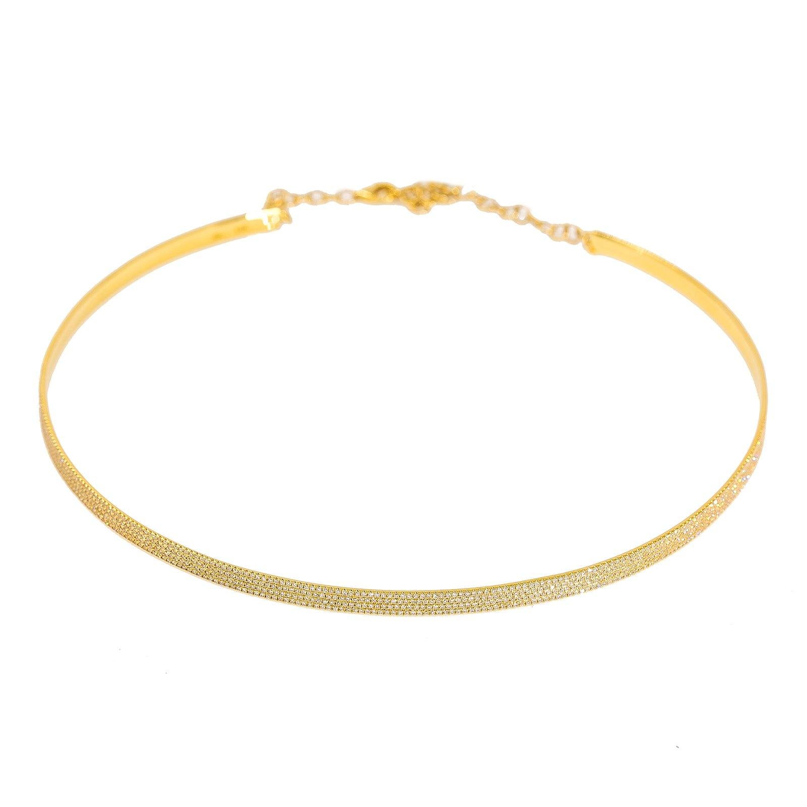 14k Yellow Gold Diamond Choker Necklace W Vs Diamonds Throughout Virani Jewelers