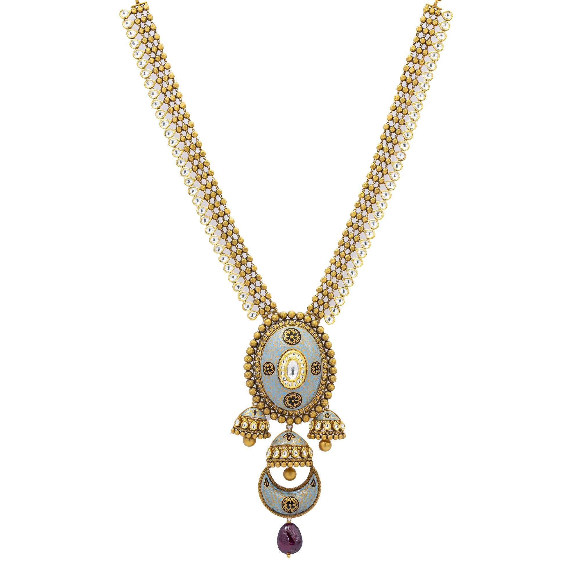 1 gram gold cz necklace