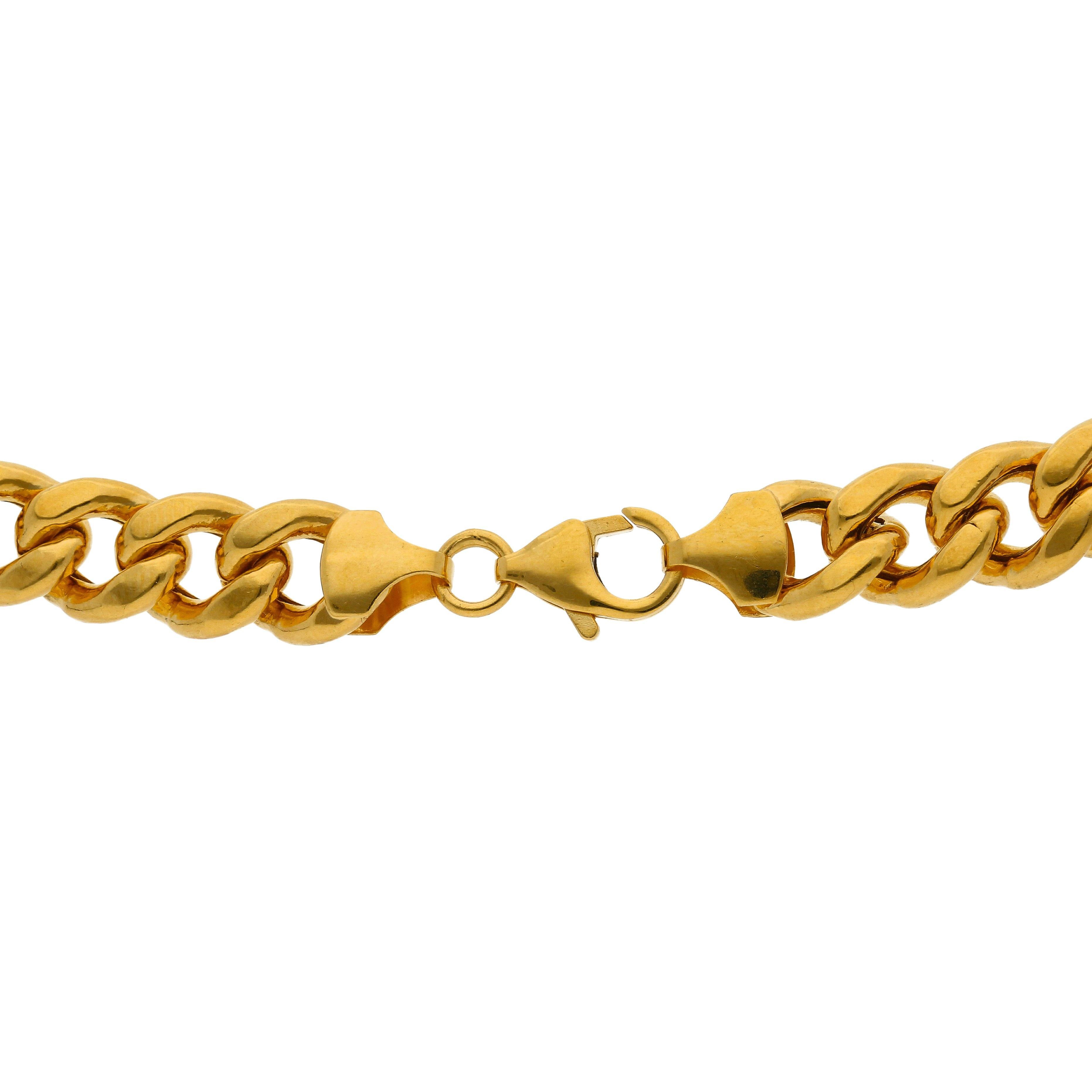 22K Yellow Gold Men's Cuban Link Chain, 125.8 Grams