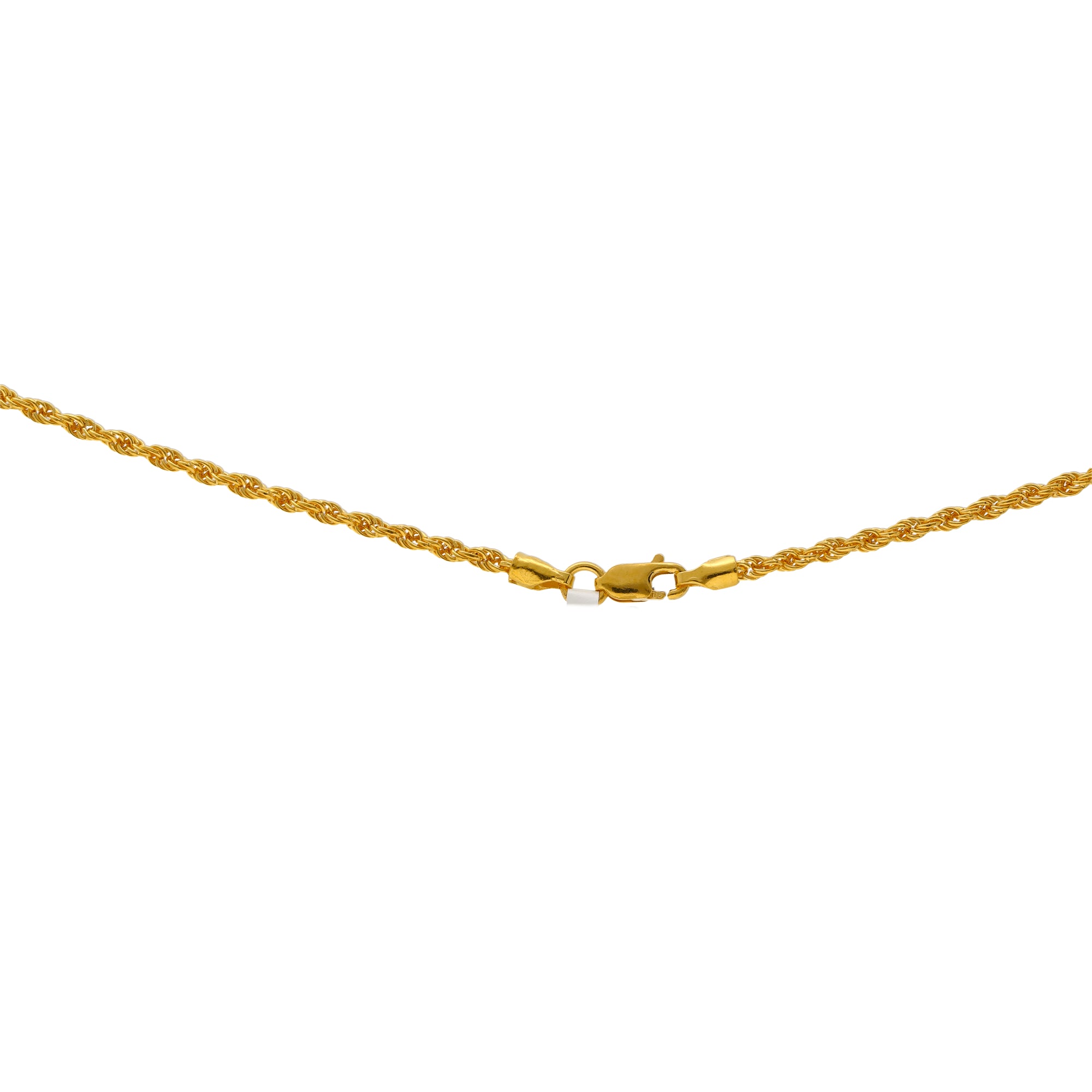 22K Yellow Gold 16in Hollow Rope Chain