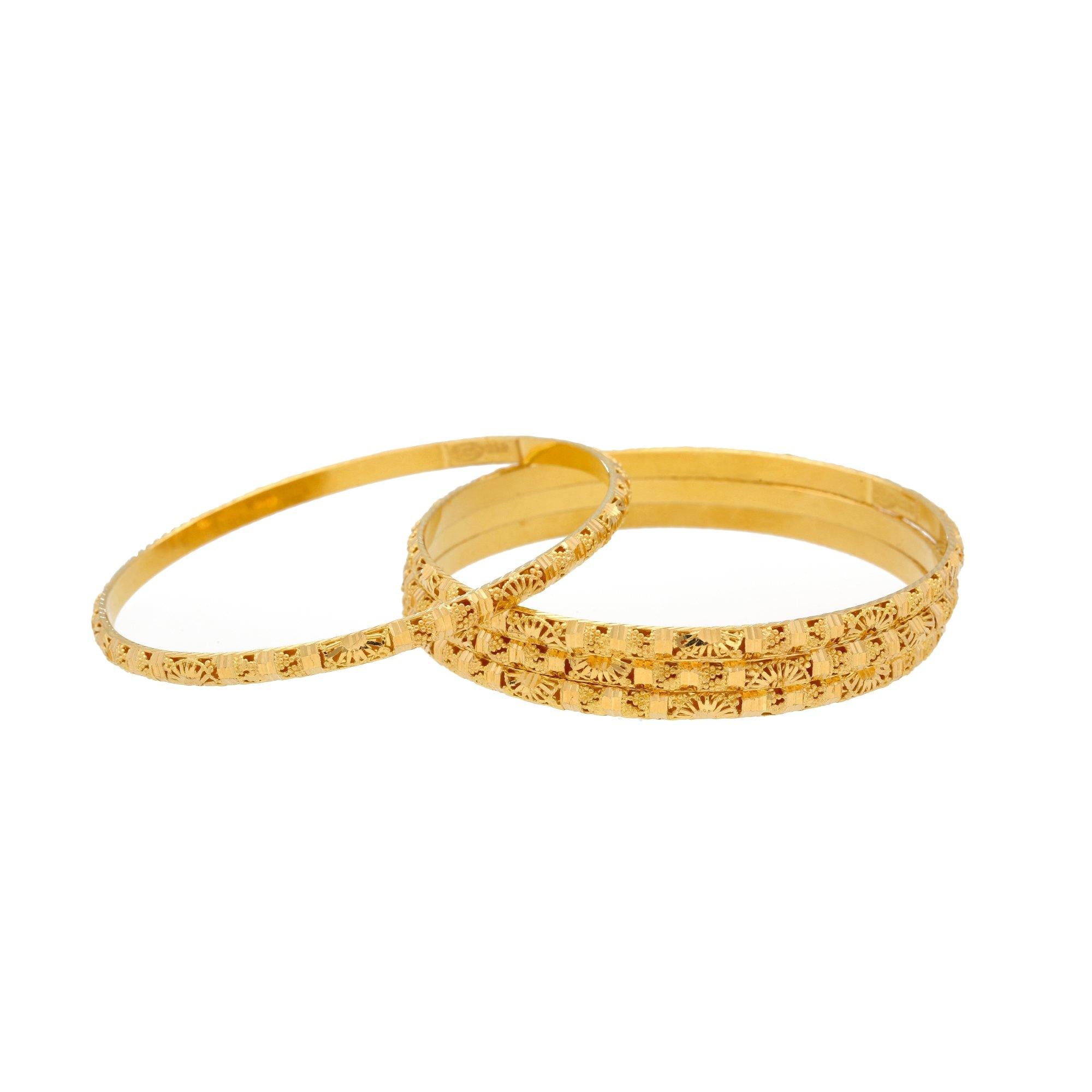 gold bangles set of 4