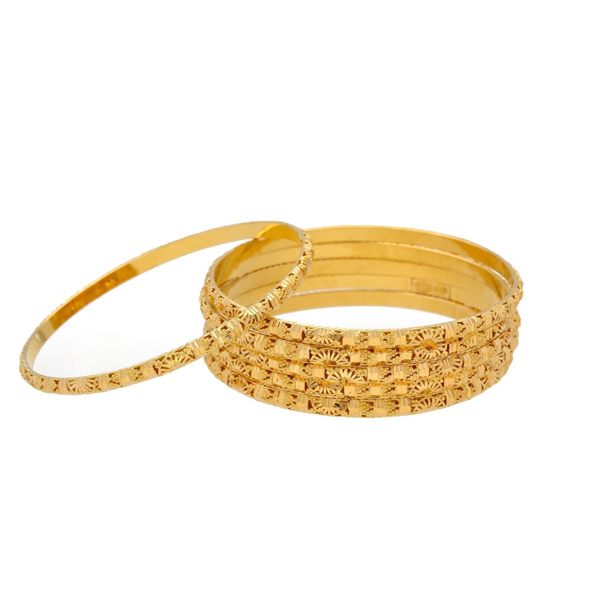 22K Gold Bangles Set of Six, 67.7gm – Virani Jewelers