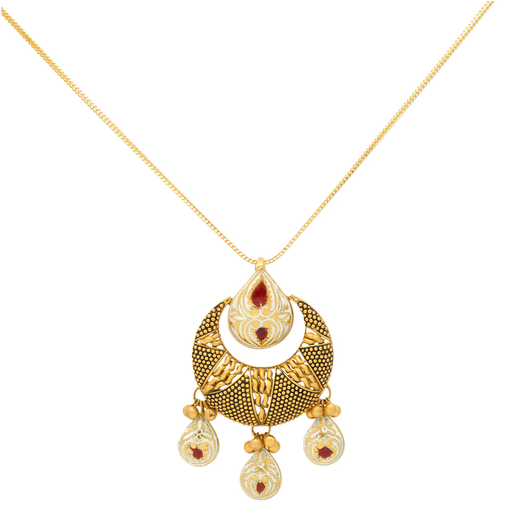 Irya Pendant Set in 22K Yellow Gold (27.8gm) – Virani Jewelers