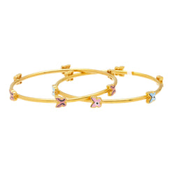 Kids Plain Gold Bracelet. 14 KT Yellow Gold Jewellery for Children and Babies - Sway Bubbles Kids' Gold Bracelet. From CaratLane X Powerpuff Girls.