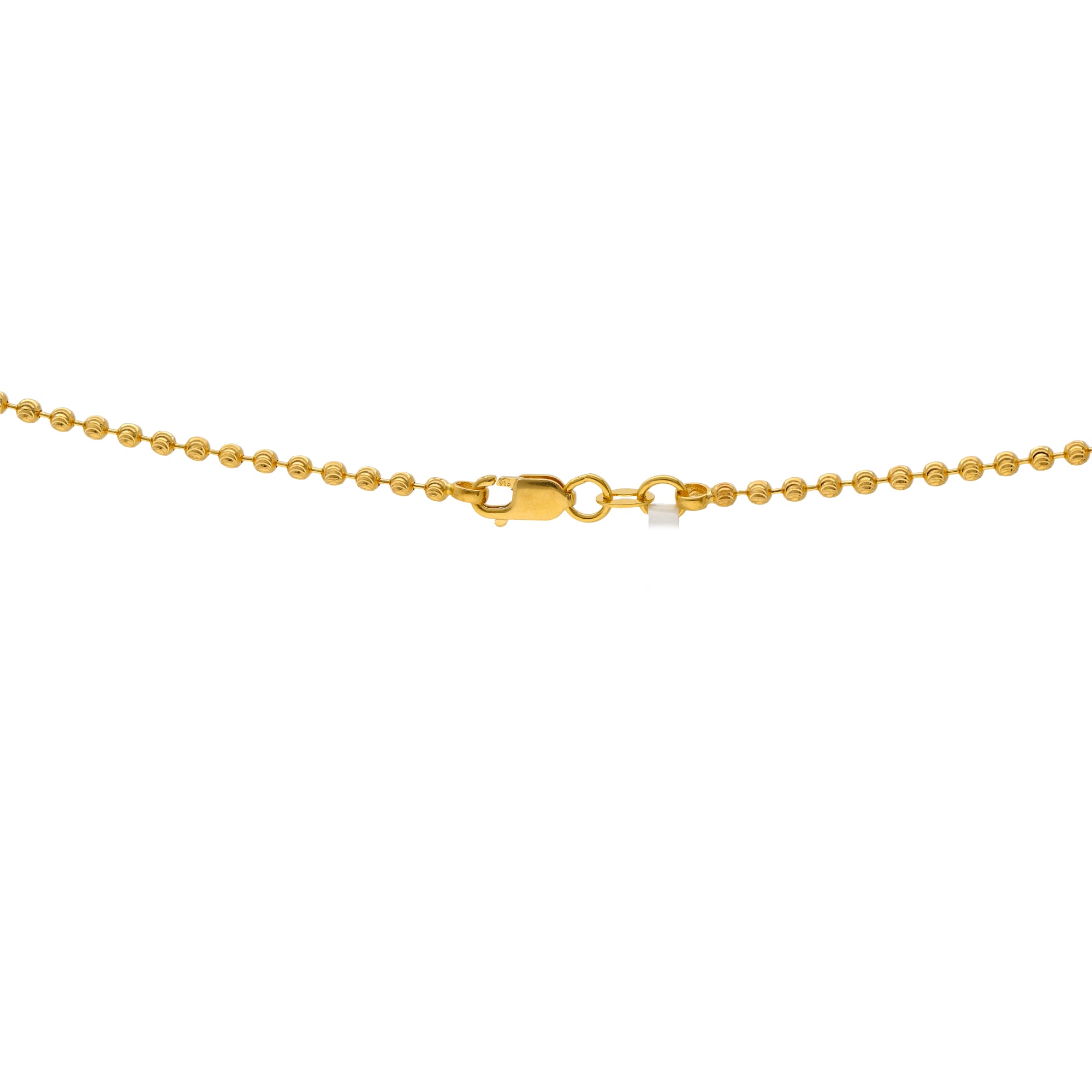 22K Yellow Gold 20in Beaded Chain (7.4 gms)