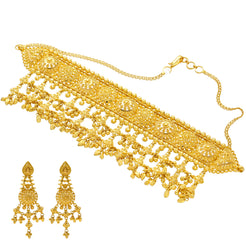 22K Yellow Gold Necklace Set (102.9gm) – Virani Jewelers