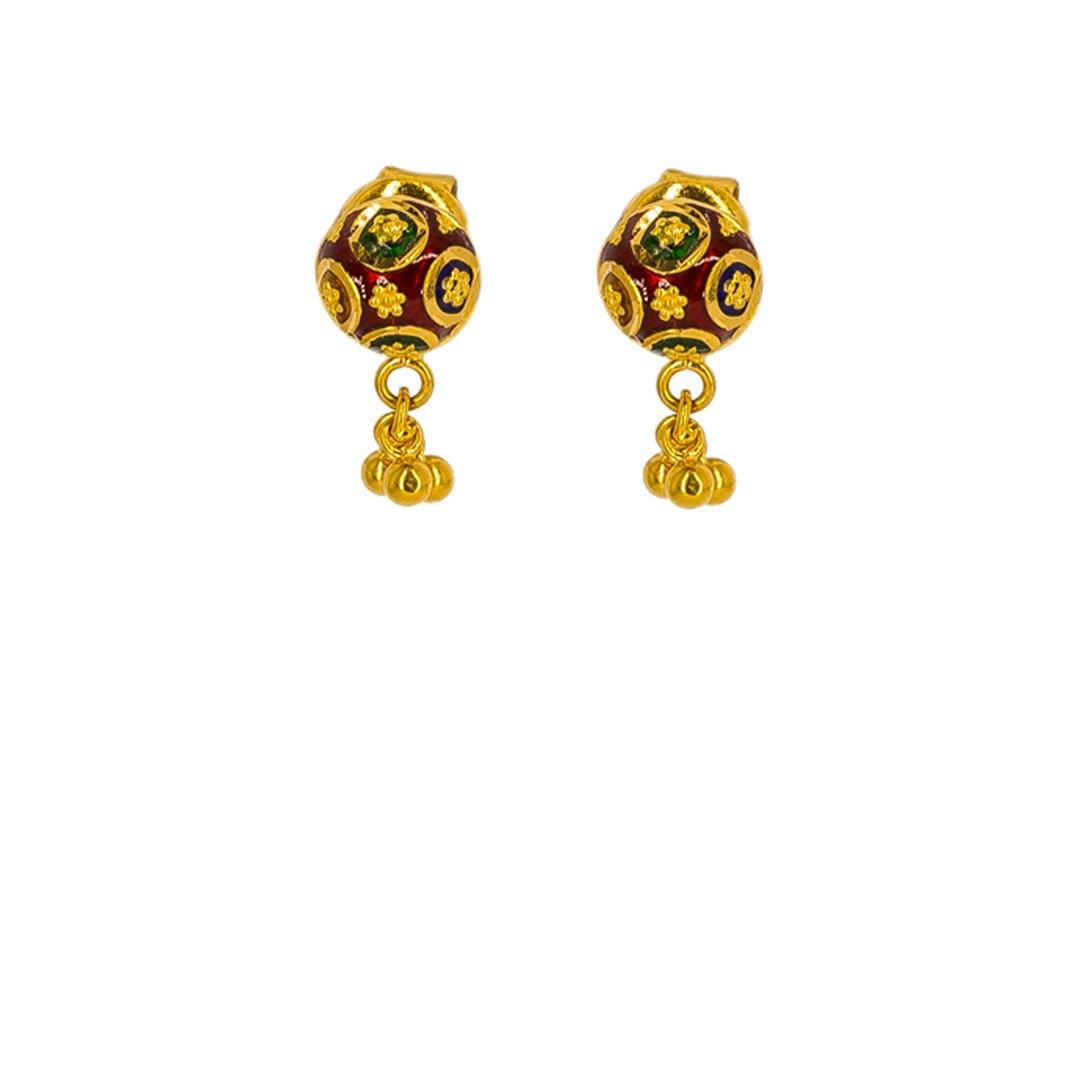 gold stud earrings designs