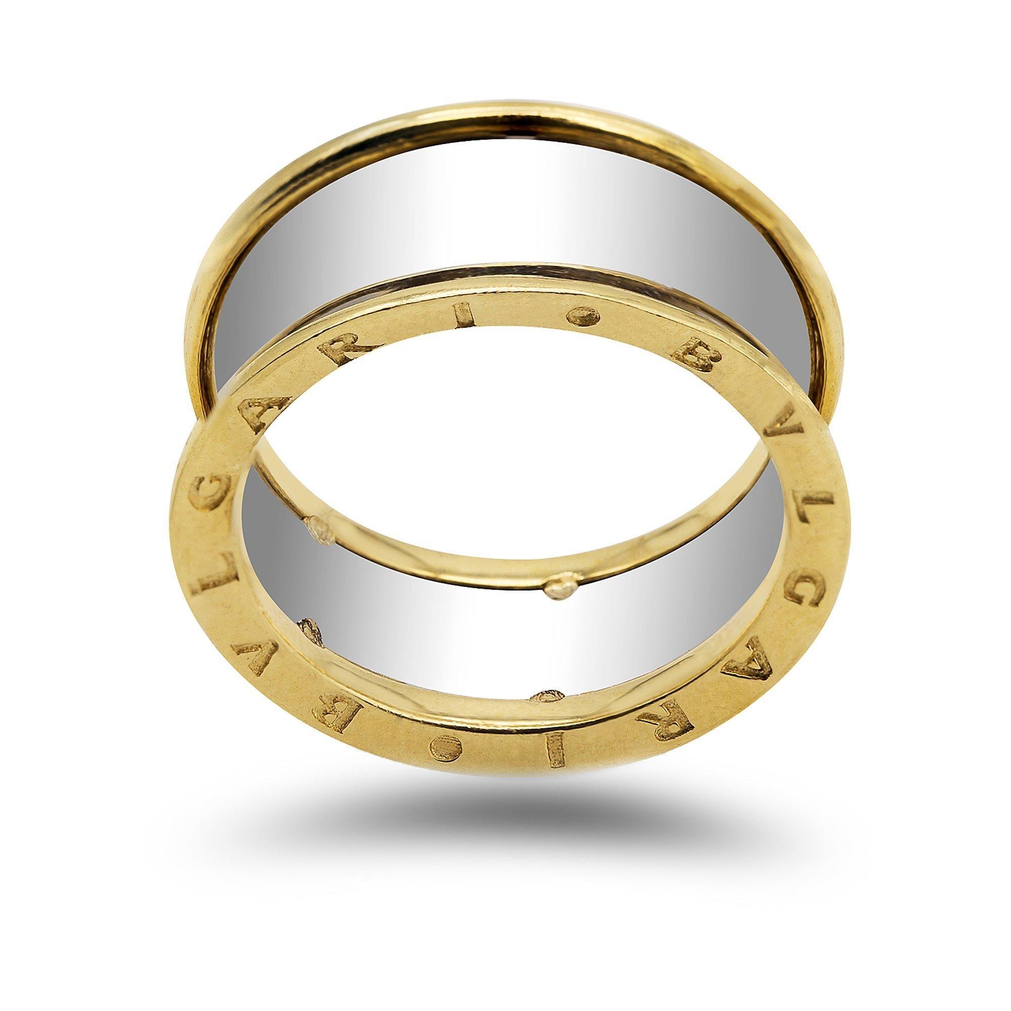 18K Two Tone Gold Bulgari Men's Ring – Virani Jewelers