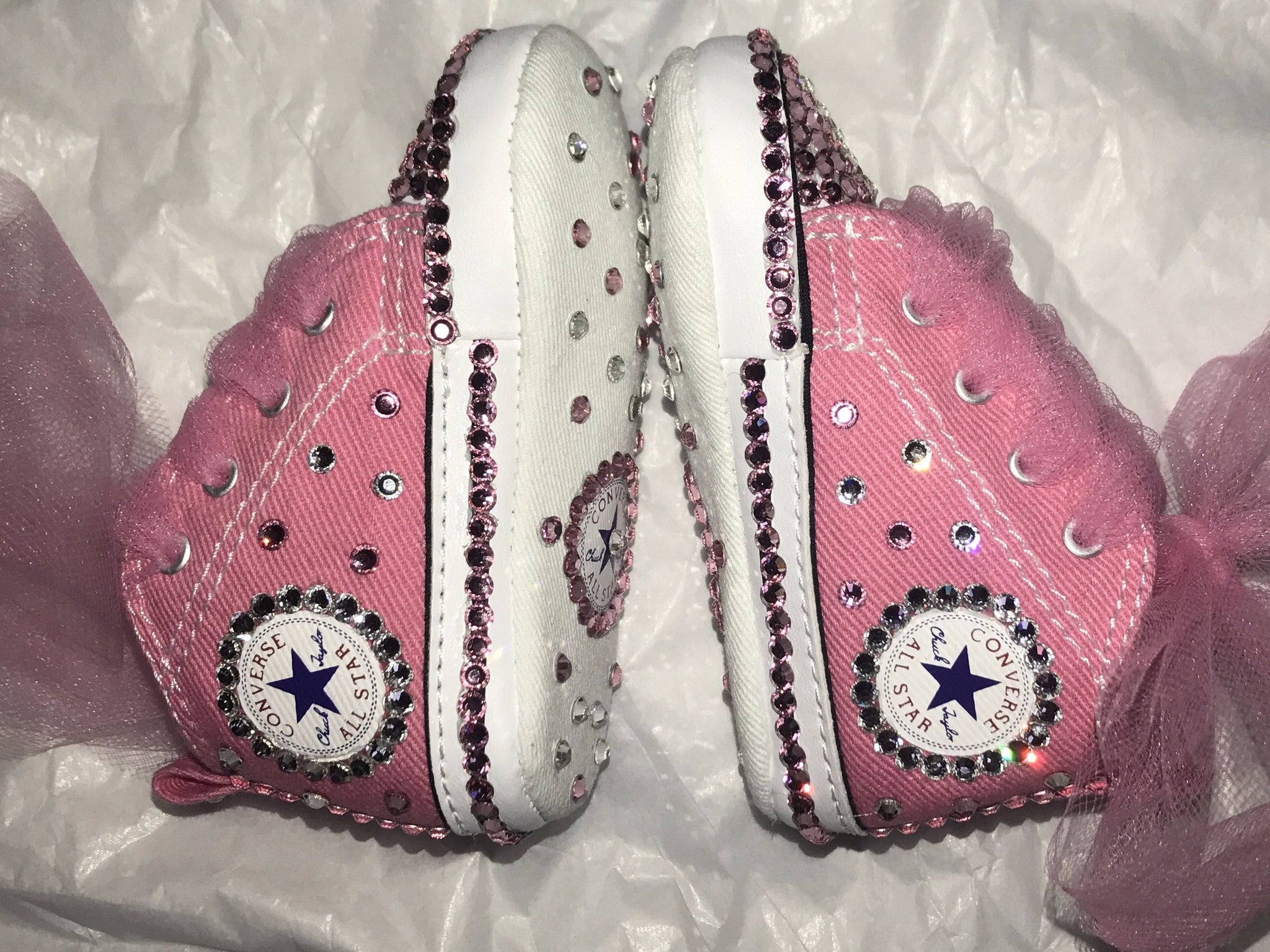 pink bling baby converse