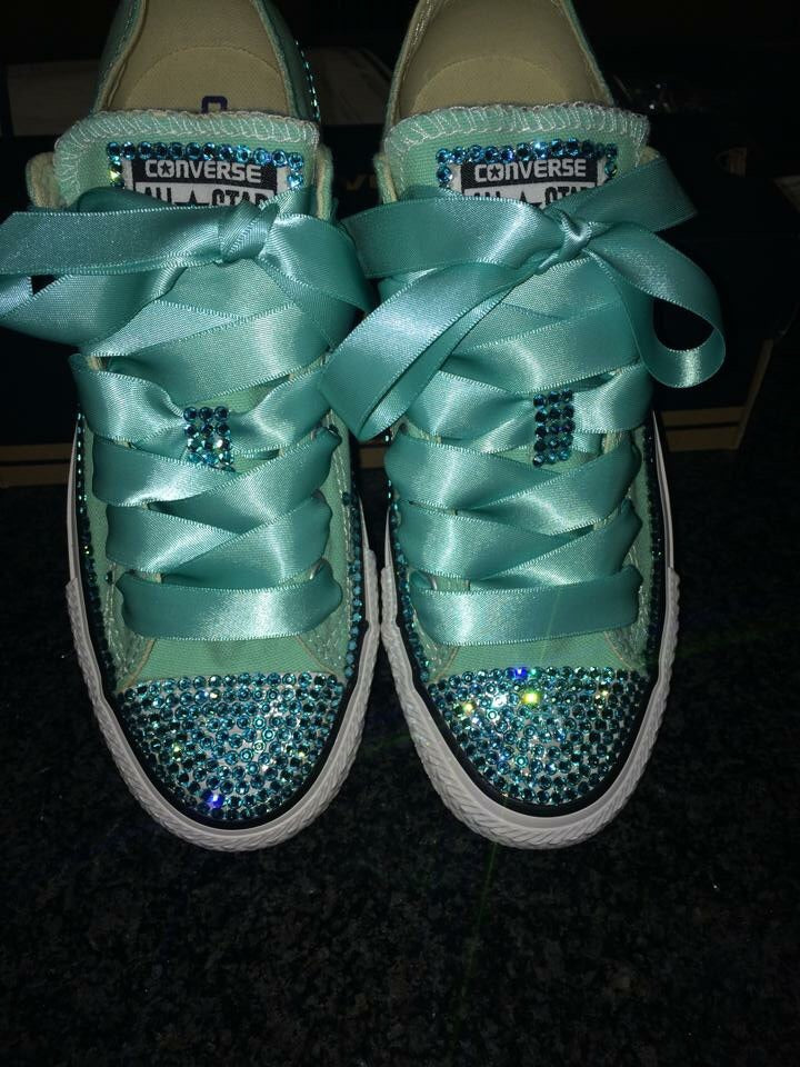 blinged out converse for wedding