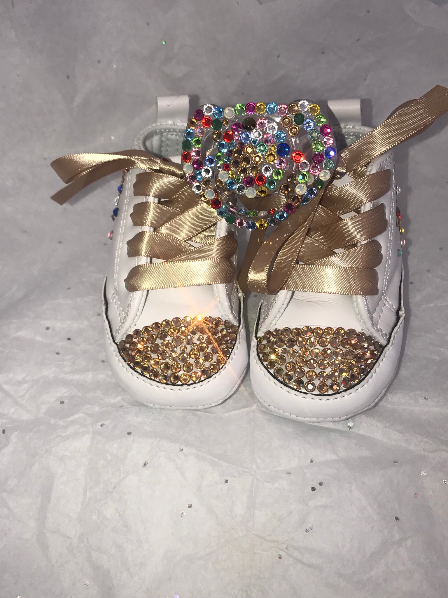 converse baby shoes bling