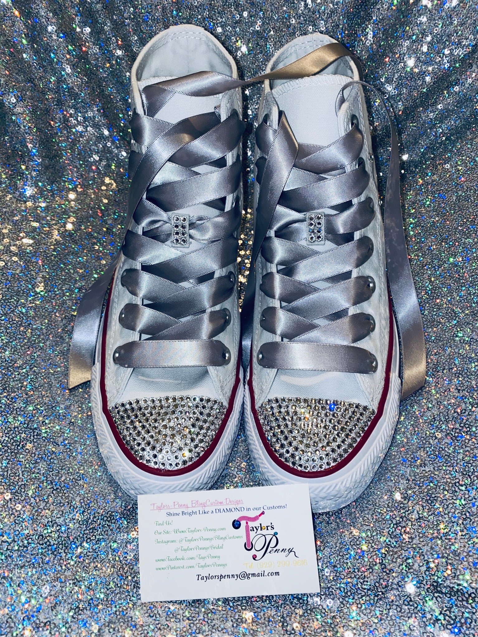 wedding bling converse