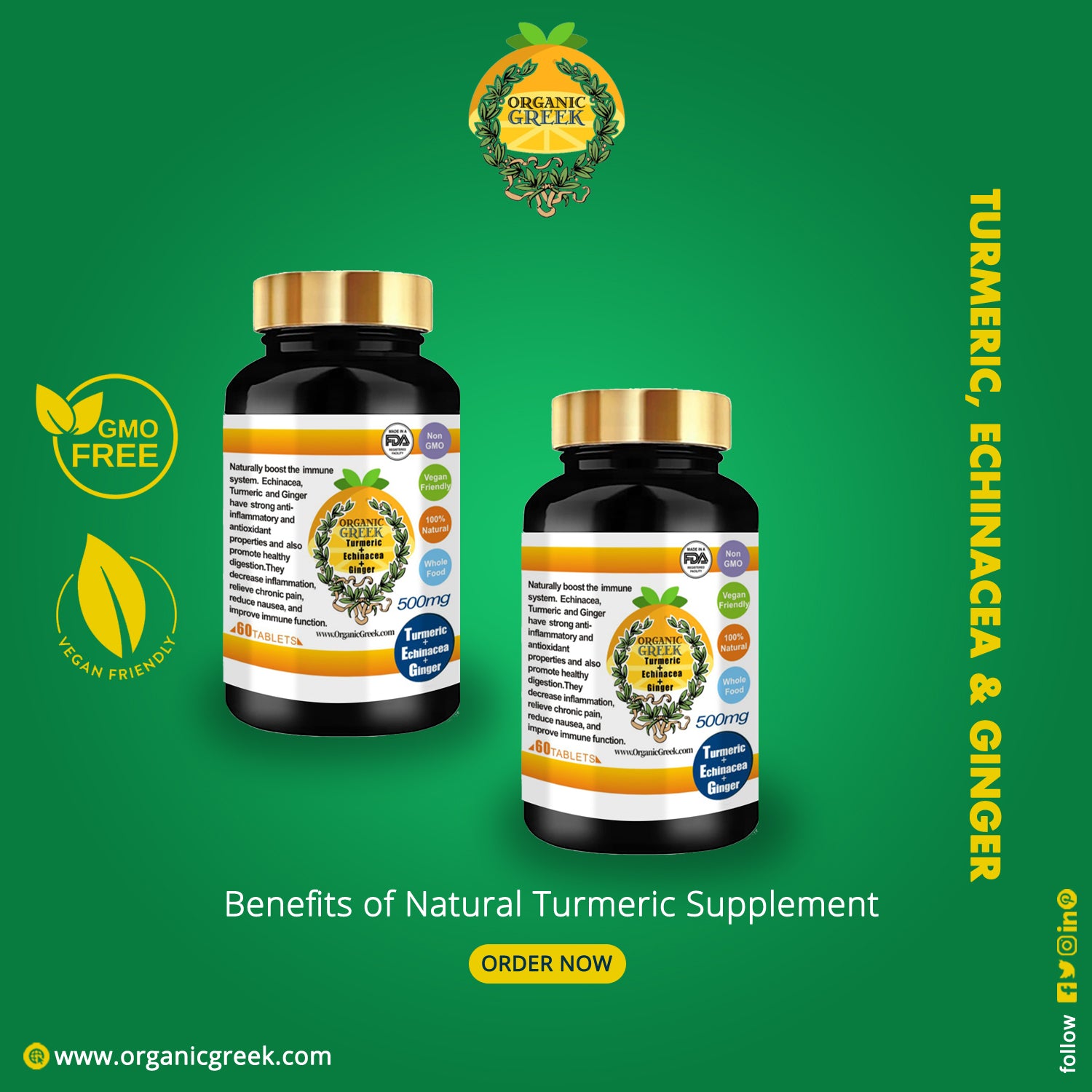 Benefits of Natural Turmeric Supplement - Organic Greek | Organic Greek