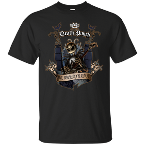 5fdp Jack Skellington Five Finger Death Punch T Shirt Black Cotton Men T-Shirt M-3XL