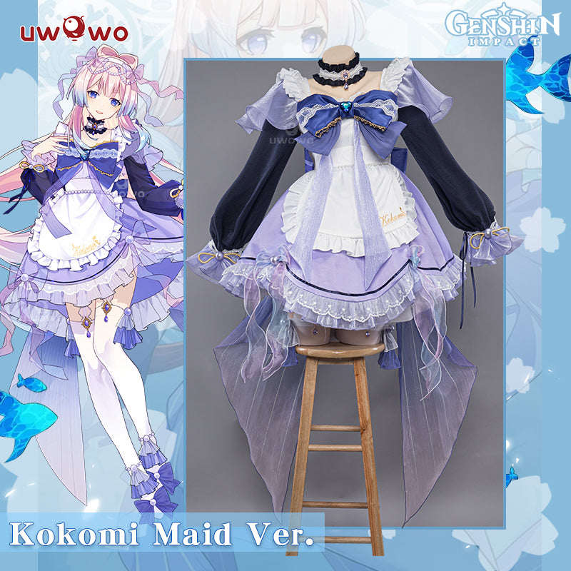 Exclusive Uwowo Genshin Impact Fanart Kokomi Maid Ver Cosplay Costume Uwowo Cosplay 6715