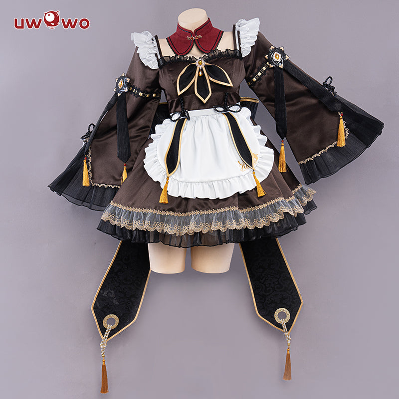 Exclusive Uwowo Genshin Impact Fanart Hutao Maid Ver Cosplay Costume ...