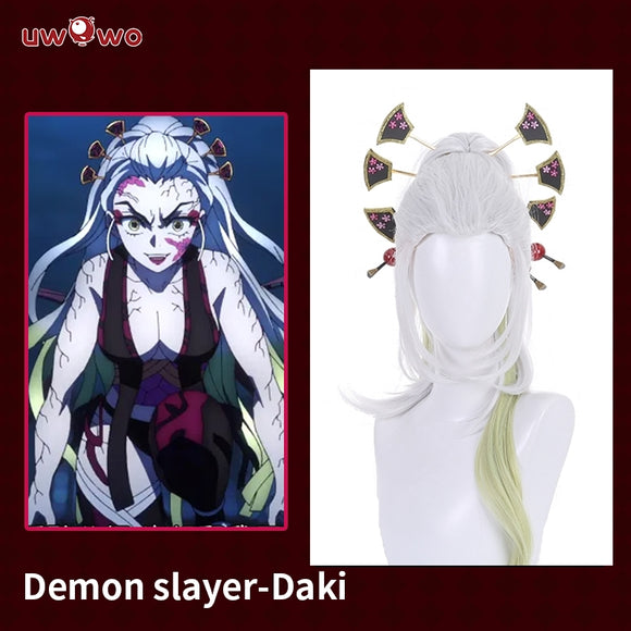 Uwowo Anime Demon Slayer: Kimetsu no Yaiba Daki Wig Daki Cosplay Long ...