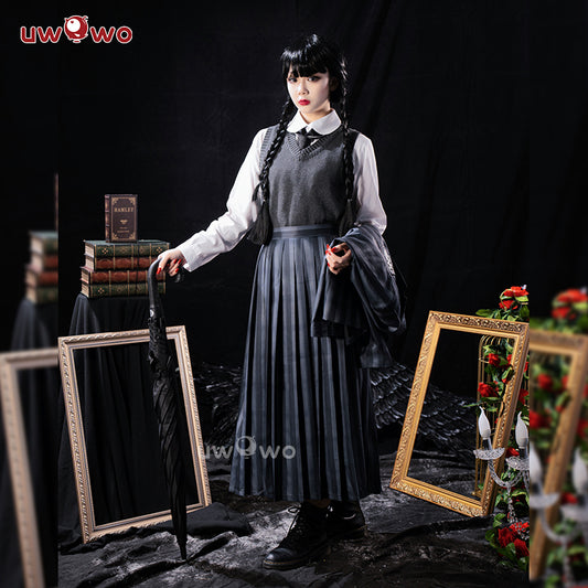 In Stock】Uwowo Wednesday Addams Rave'N Dance Black Gothic Prom