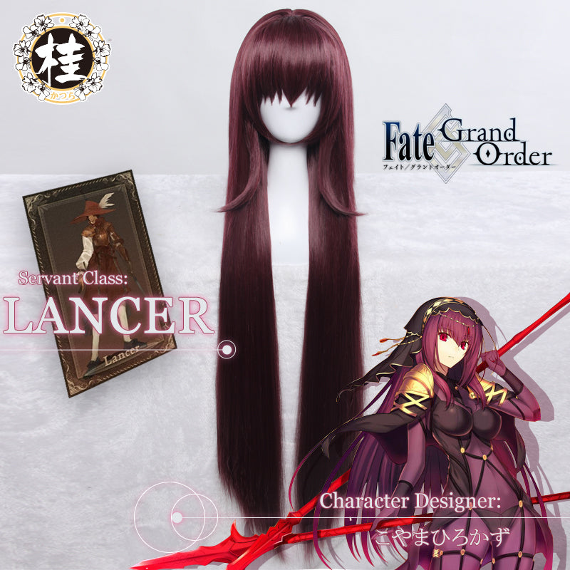 Uwowo Game Fate Grand Order Fgo Scathach Cosplay Wig 90cm Purple Red W Uwowo Cosplay