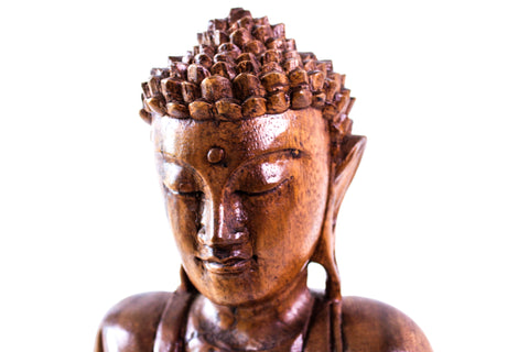 Wooden Buddha statuette