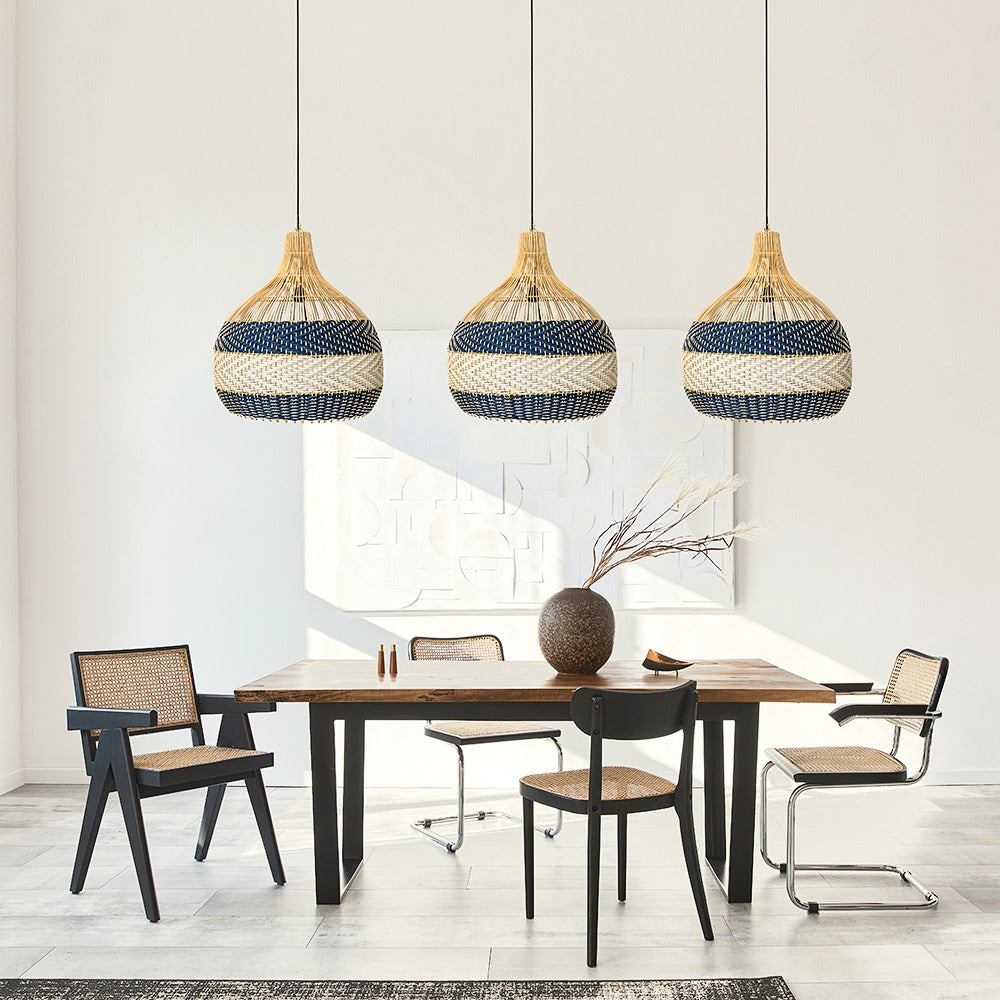 rattan woven lamp