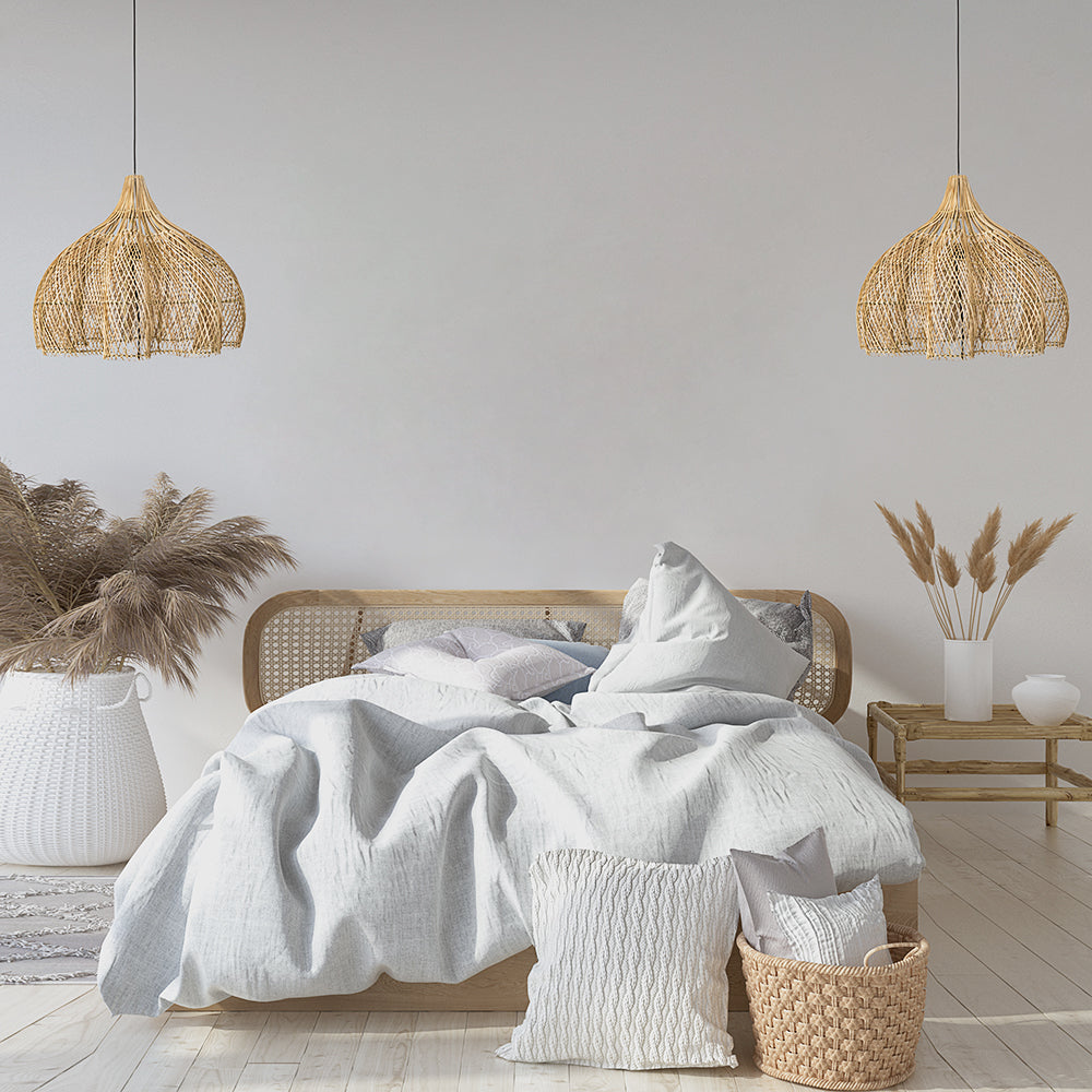 rattan bed lamp