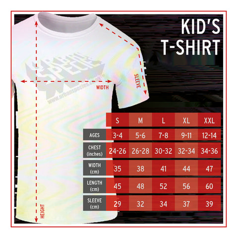 Kid's T-Shirt Size Guide