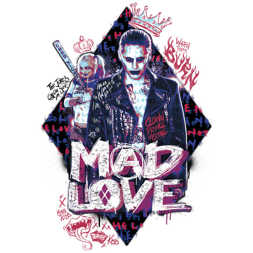 Dc Suicide Squad Joker Harley Quinn Mad Love Official Mens