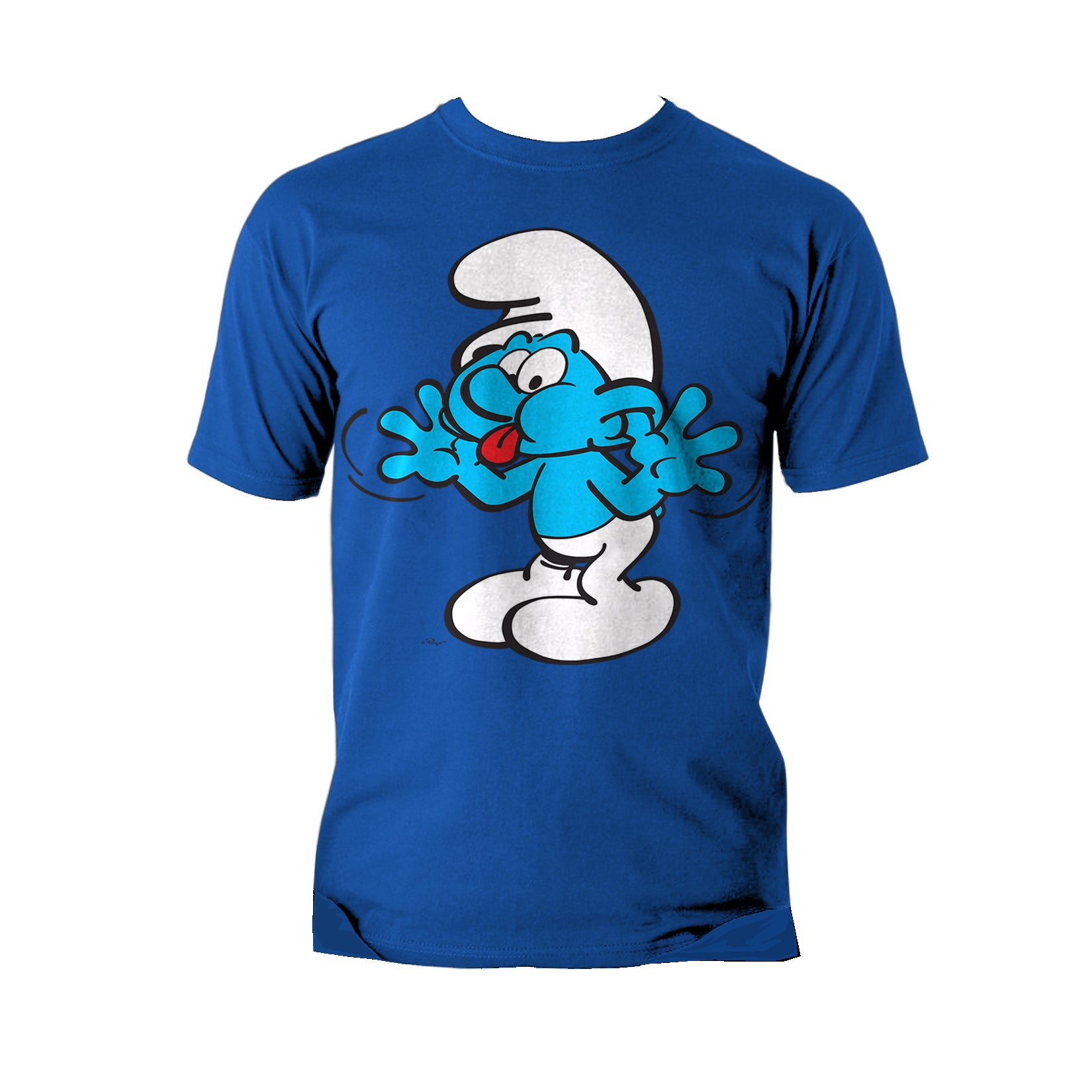 The Smurfs Jokey Smurf Tongue Official Men's T-shirt (Royal Blue ...
