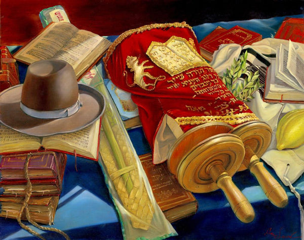 Large Torah Scroll & Case